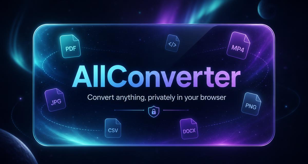 I built a 100% local, ad-free file converter because I was tired of uploading files to shady website logo